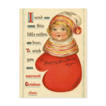 Antique Reproduction Salutations de Noël