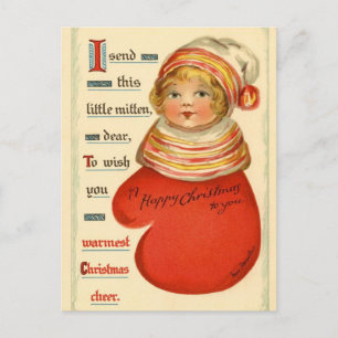Cartes Pour Fêtes Annuelles Antique Reproduction Salutations de Noël