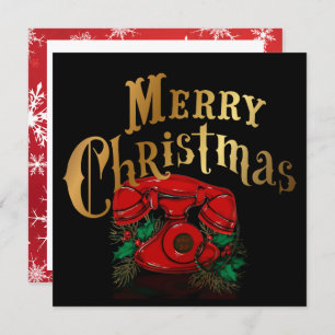 Cartes Pour Fêtes Annuelles Antique Rouge Téléphone de Noël