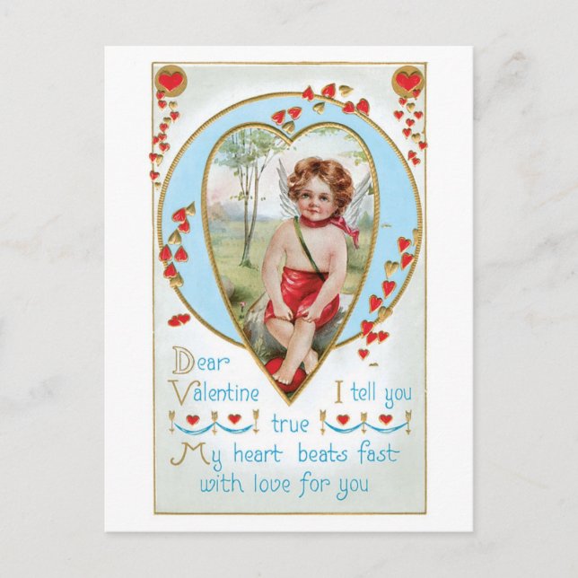 Cartes Pour Fêtes Annuelles Antique Valentine (Devant)