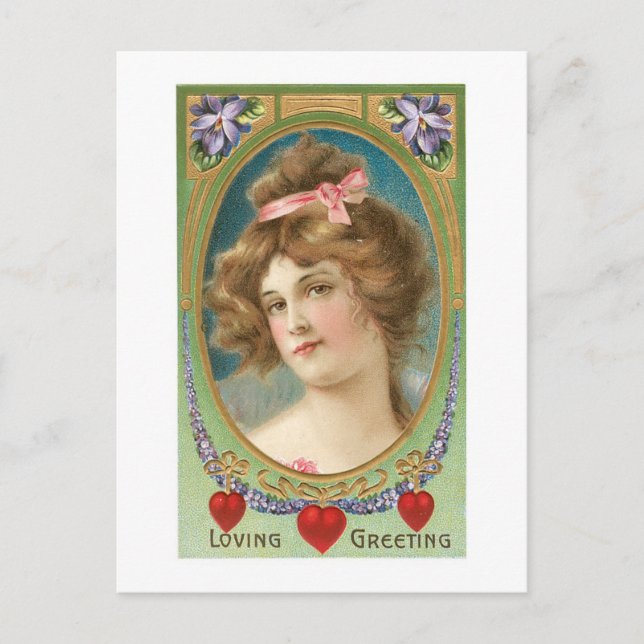 Cartes Pour Fêtes Annuelles Antique Valentine (Devant)