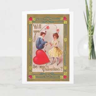 Cartes Pour Fêtes Annuelles Antique Valentine