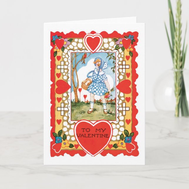 Cartes Pour Fêtes Annuelles Antique Valentine (Devant)