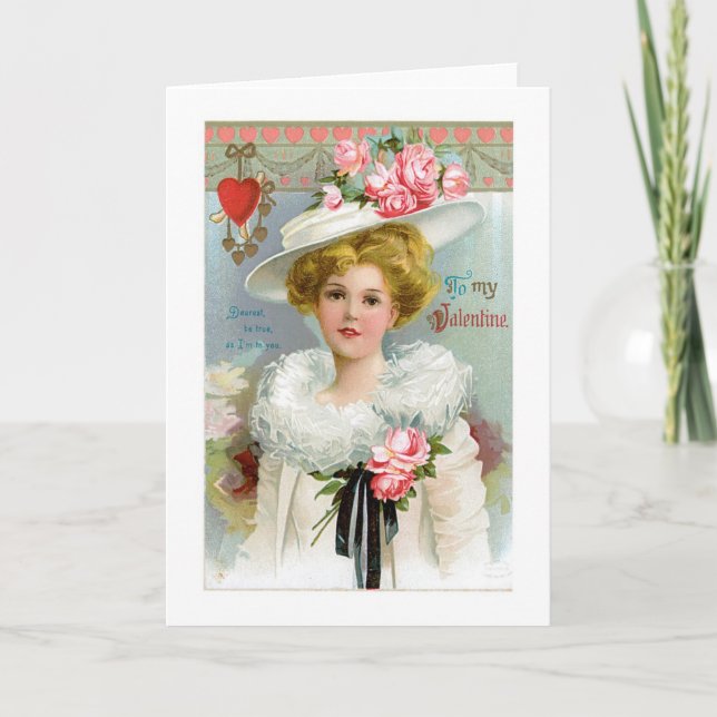 Cartes Pour Fêtes Annuelles Antique Valentine (Devant)