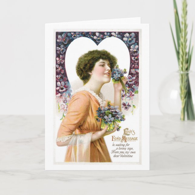 Cartes Pour Fêtes Annuelles Antique Valentine (Devant)