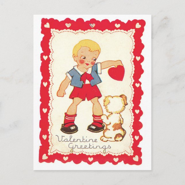 Cartes Pour Fêtes Annuelles Antique Valentine (Devant)