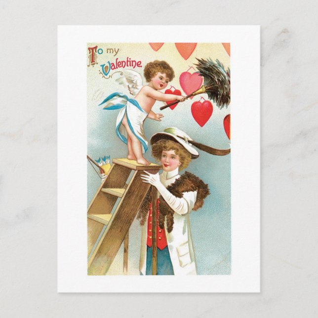 Cartes Pour Fêtes Annuelles Antique Valentine (Devant)