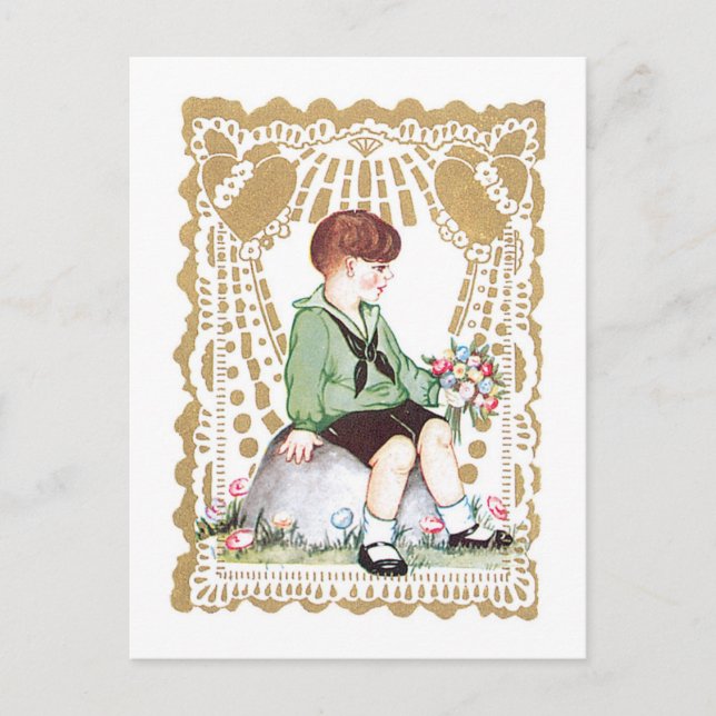 Cartes Pour Fêtes Annuelles Antique Valentine (Devant)