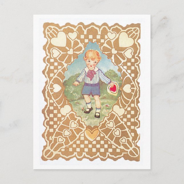 Cartes Pour Fêtes Annuelles Antique Valentine (Devant)