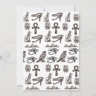 Cartes Pour Fêtes Annuelles Antiquités Égyptiennes Intemporelles Motifs Numéri
