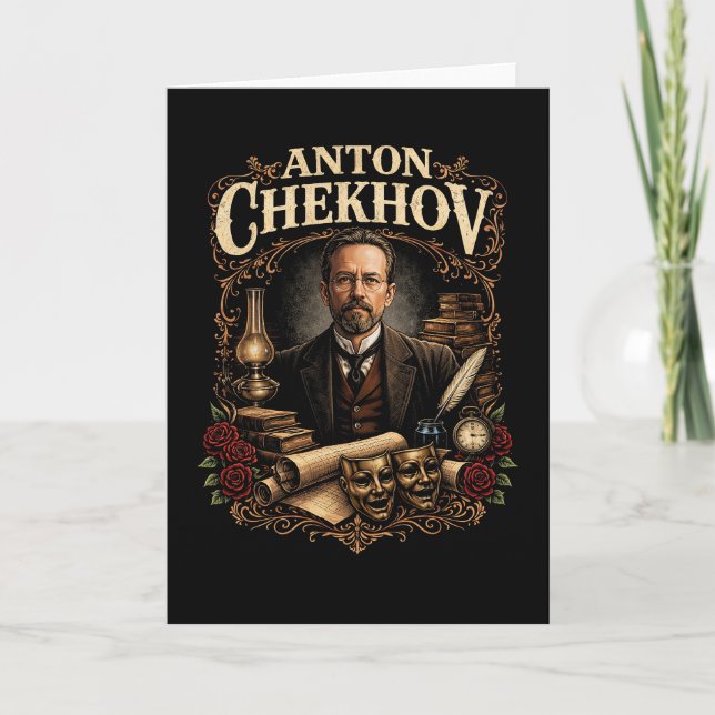 Cartes Pour Fêtes Annuelles Anton Tchekhov (Devant)