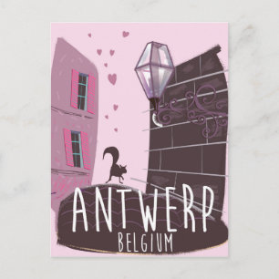 Cartes Pour Fêtes Annuelles Anvers, poster de voyage de vacances Belgique