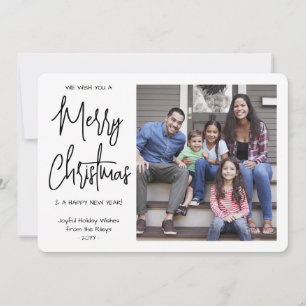 Cartes Pour Fêtes Annuelles Any Text 1 Photo We Wish You a Merry Christmas