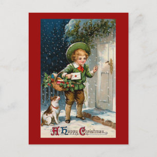 Cartes Pour Fêtes Annuelles "Anybody Home ?" Vintage Christmas