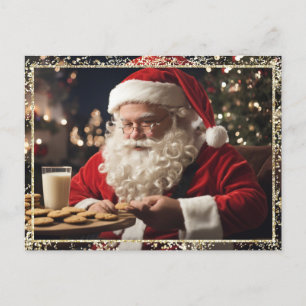 Cartes Pour Fêtes Annuelles *~* AP44 Noël Père Noël Cookies Lait PHOTO