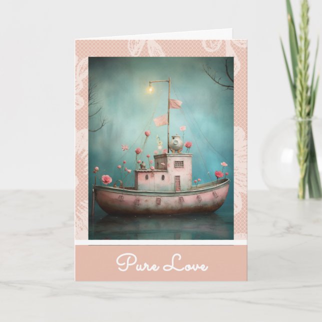 Cartes Pour Fêtes Annuelles *~* AP51 Love Boat 19 Coeurs Romantique Saint-Vale (Devant)