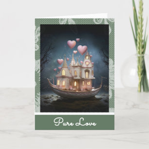 Cartes Pour Fêtes Annuelles *~* AP51 Love Boat Hearts Romantique Valentine 21