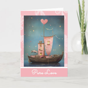Cartes Pour Fêtes Annuelles *~* AP51 Love Boat Hearts Romantique Valentine 33