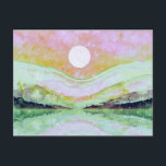 Cartes Pour Fêtes Annuelles *~* AP67 Pastel Peinture d'Art Abstrait Nature<br><div class="desc">(recherchez AP67 pour des articles thématiques artistiques ) N'hésitez pas à transférer vers d'autres produits Zazzle. *ÉNERGÉTIQUEMENT AMÉLIORÉ : CARTE POSTALE / CARTE POST VACANCES Ce design est une peinture numérique. Il est délicat PASTEL et a été inspiré par la nature. Le concept est des collines et des montagnes au...</div>