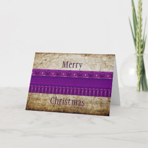 Cartes Pour Fêtes Annuelles Apophyse Fractal Border ART - violet rose