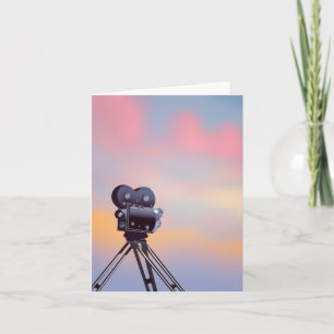 Cartes Pour Fêtes Annuelles Appareil photo cinématographique vintage coucher d