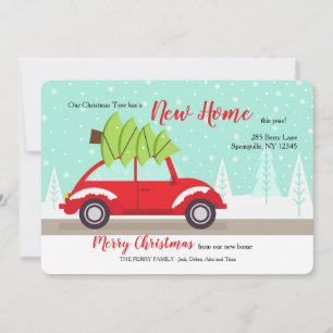 Cartes Pour Fêtes Annuelles Apporter l'arbre Maison de vacances déménagé Faire