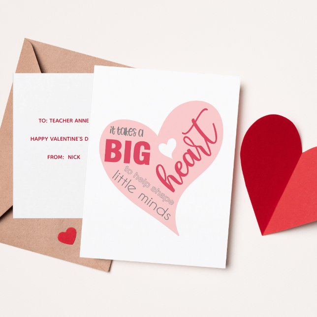 Cartes Pour Fêtes Annuelles Appréciation de l'enseignant Saint-Valentin (Créateur téléchargé)