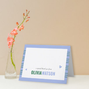 Cartes Pour Fêtes Annuelles Appréciation du Merci personnalisé en bande pliée