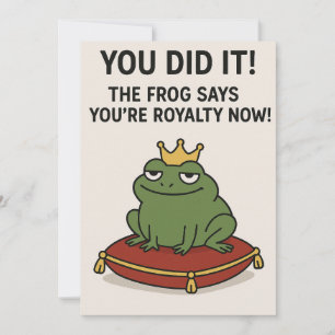 Cartes Pour Fêtes Annuelles Approbation de la grenouille royale