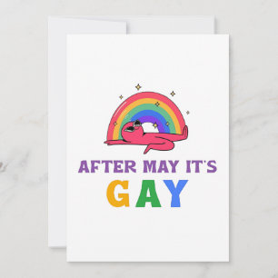 Cartes Pour Fêtes Annuelles Après mai c'est Gay Funny LGBT Pride Mois