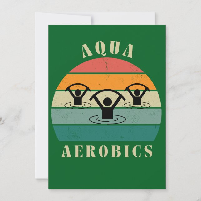 Cartes Pour Fêtes Annuelles aqua aérobic aqua aqua (Devant)