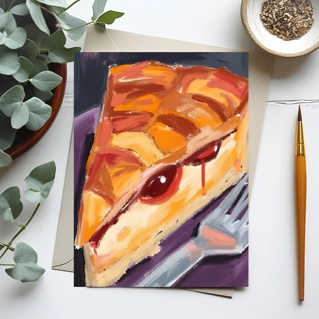 Cartes Pour Fêtes Annuelles Aquarelle Apple Pie Thanksgiving (Créateur téléchargé)