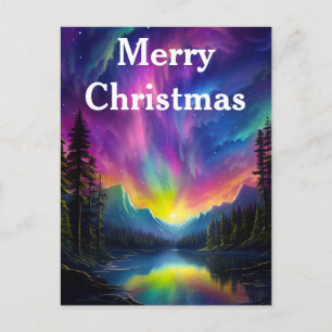 Cartes Pour Fêtes Annuelles Aquarelle Aurores boréales aurore boréale 
