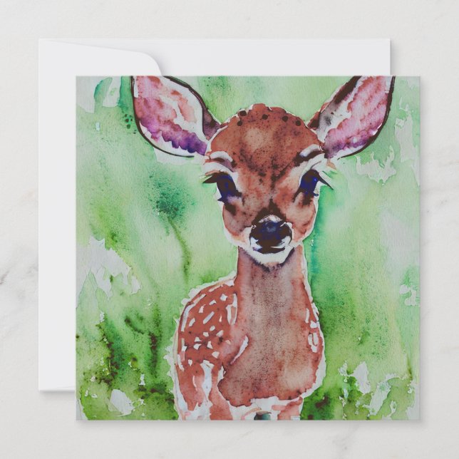 Cartes Pour Fêtes Annuelles aquarelle bébé fae (Devant)