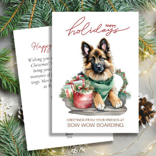 Cartes Pour Fêtes Annuelles Aquarelle Belge Tervuren Noël Entreprise