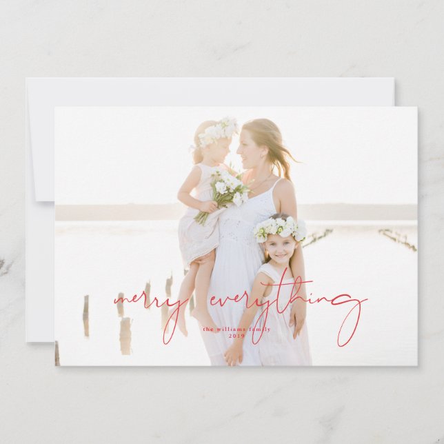 Cartes Pour Fêtes Annuelles Aquarelle Berries d'hiver et verdure (Devant)