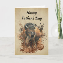Aquarelle Bison Buffle Animal Faune Nature