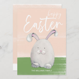 Cartes Pour Fêtes Annuelles Aquarelle blanche lapin de Pâques