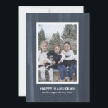 Cartes Pour Fêtes Annuelles Aquarelle bleu rustique et moderne Hanoukka<br><div class="desc">Cette carte Happy Hanoukka rustique,  mais moderne,  avec un arrière - plan d'aquarelle bleu profond est une façon magnifique de célébrer la fête des lumières. Recherchez les produits de coordination de Parcel Studios.</div>