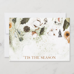 Cartes Pour Fêtes Annuelles Aquarelle 'C'est la Saison'