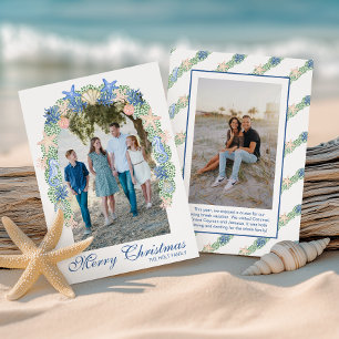 Cartes Pour Fêtes Annuelles Aquarelle Coastère de Noël Garland Photo