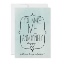 Aquarelle Coeur mignon Funny Valentines Day