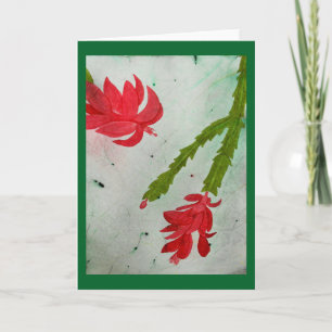 Cartes Pour Fêtes Annuelles Aquarelle de cactus de Noël