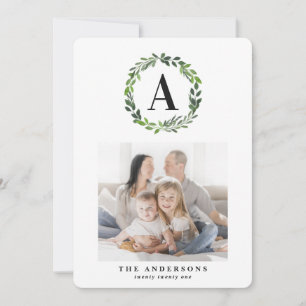 Cartes Pour Fêtes Annuelles Aquarelle de courroie multi photo initiale