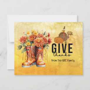 Cartes Pour Fêtes Annuelles Aquarelle de Jour d'Action de grâce