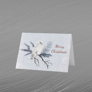 Cartes Pour Fêtes Annuelles Aquarelle de la branche du pin blanc de Noël