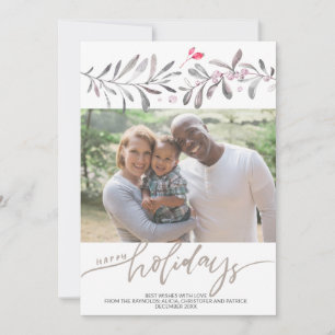 Cartes Pour Fêtes Annuelles Aquarelle de Noël saisonnière Mistletoe photo