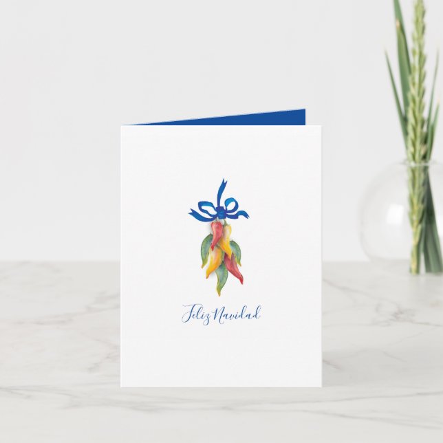 Cartes Pour Fêtes Annuelles Aquarelle Feliz Navidad Christmas (Devant)