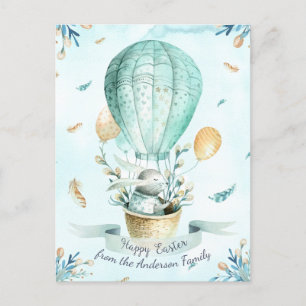 Cartes Pour Fêtes Annuelles Aquarelle Florale moderne Joyeux lapin de Pâques