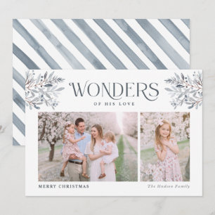 Cartes Pour Fêtes Annuelles Aquarelle Foliage de Noël Religieux